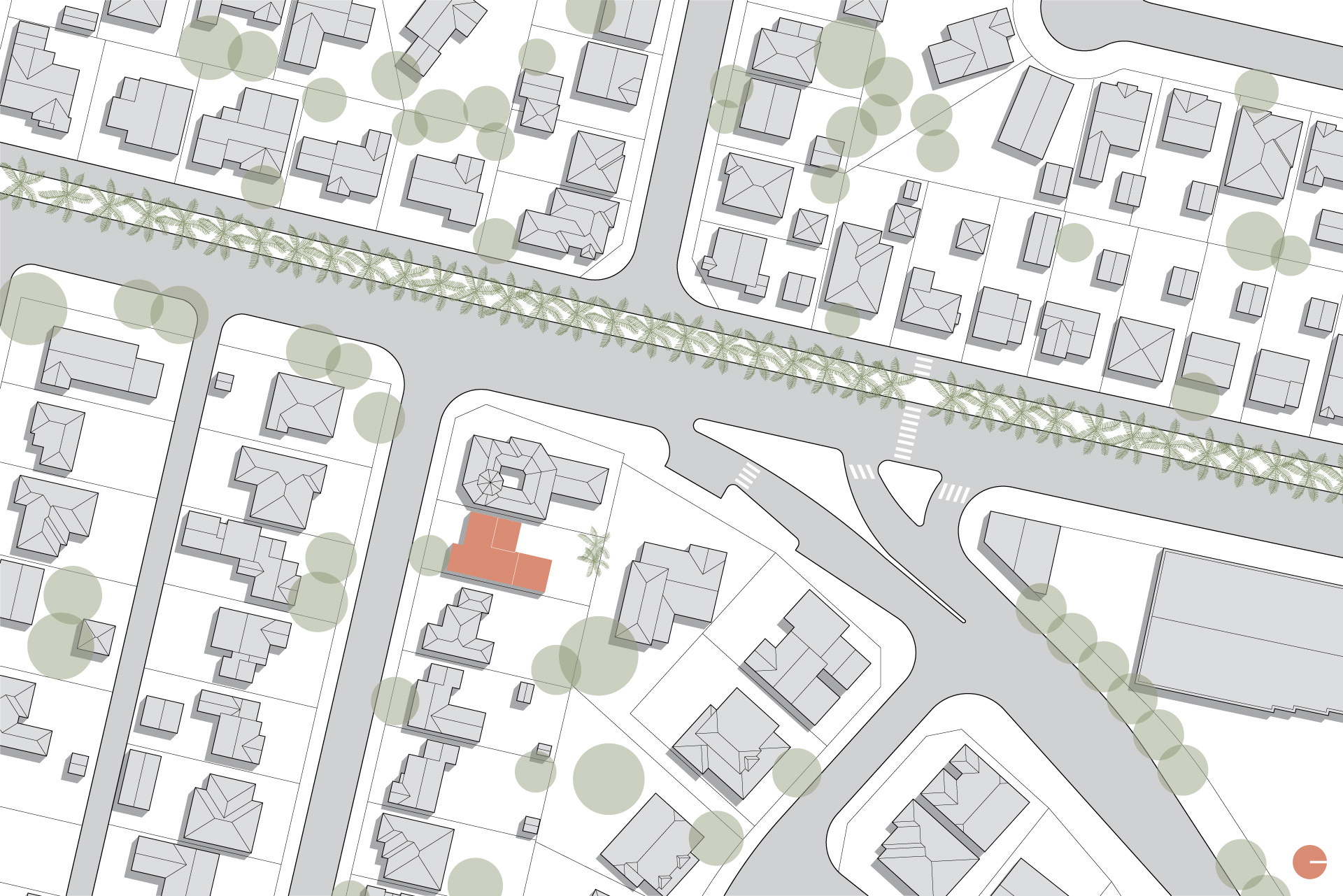 The vicinity plan shows the house in the neighborhood context.